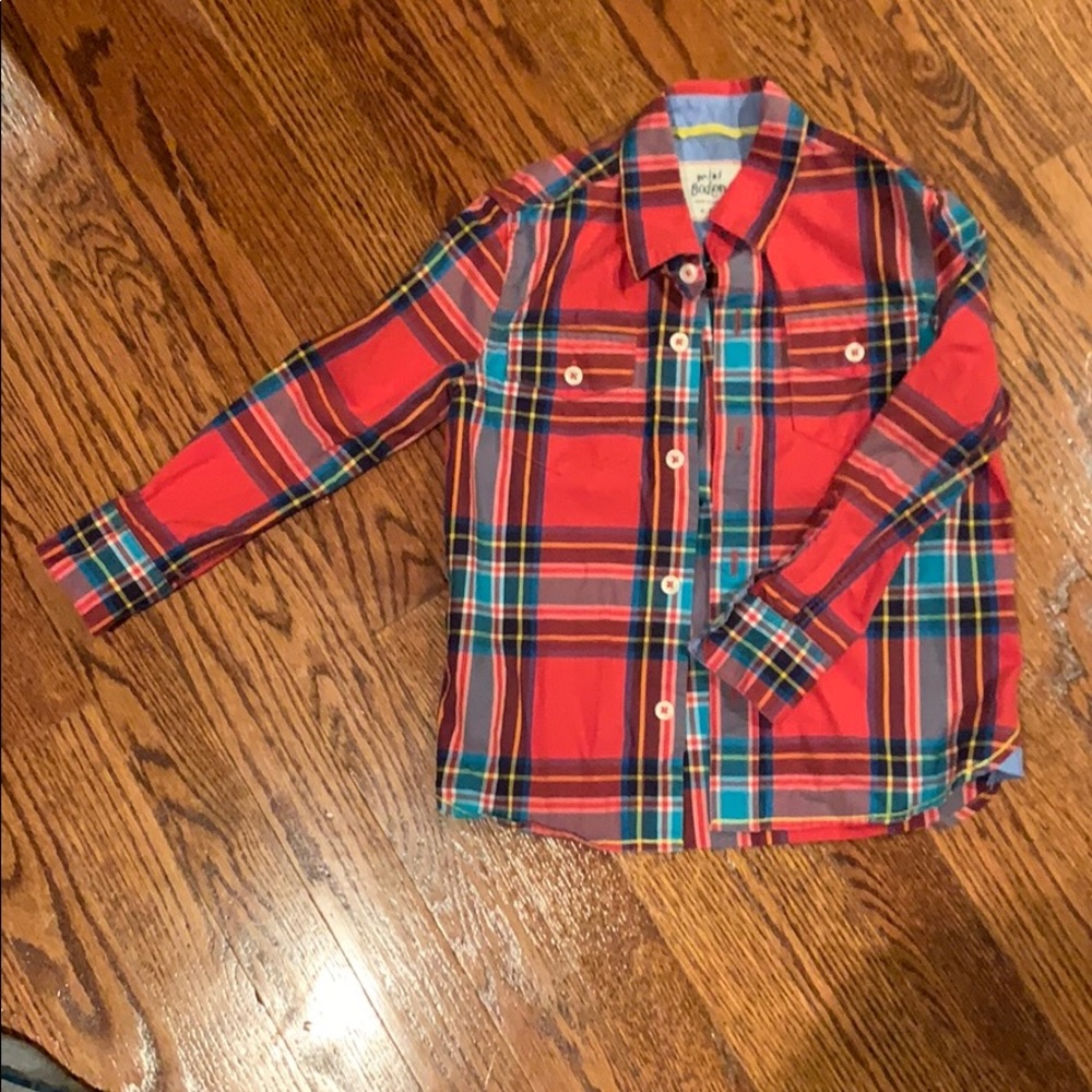 Mini Boden Plaid Button Down